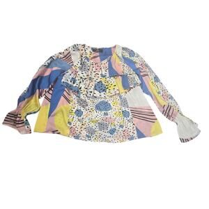 Compagnia Italiana Women's Size M Blouse Long Sleeve Pullover Multicolor